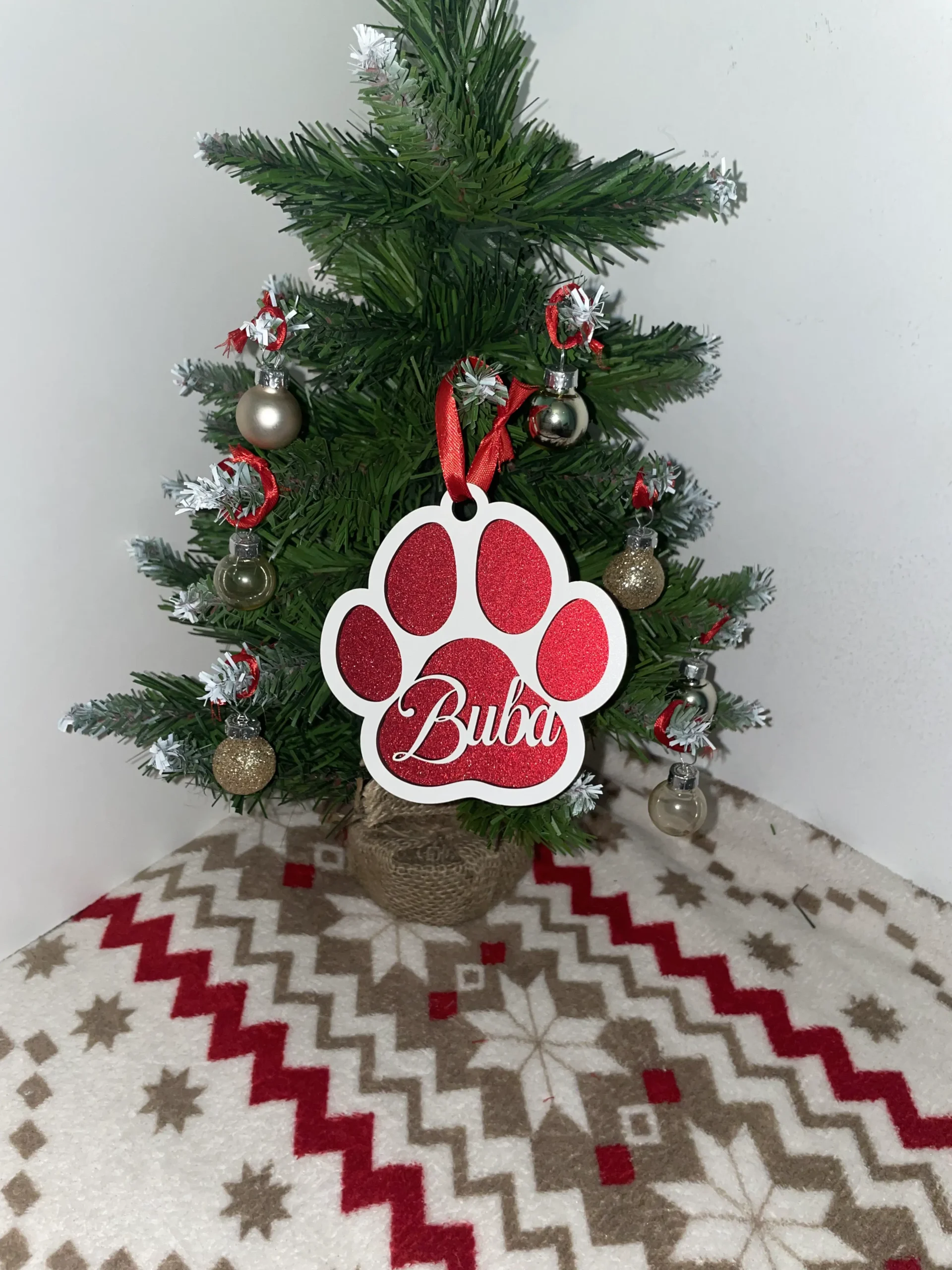 Bola de natal com fundo - Lojinha Portuguesa