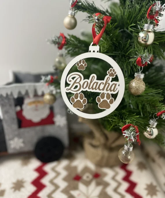 Bola de natal com fundo - Lojinha Portuguesa