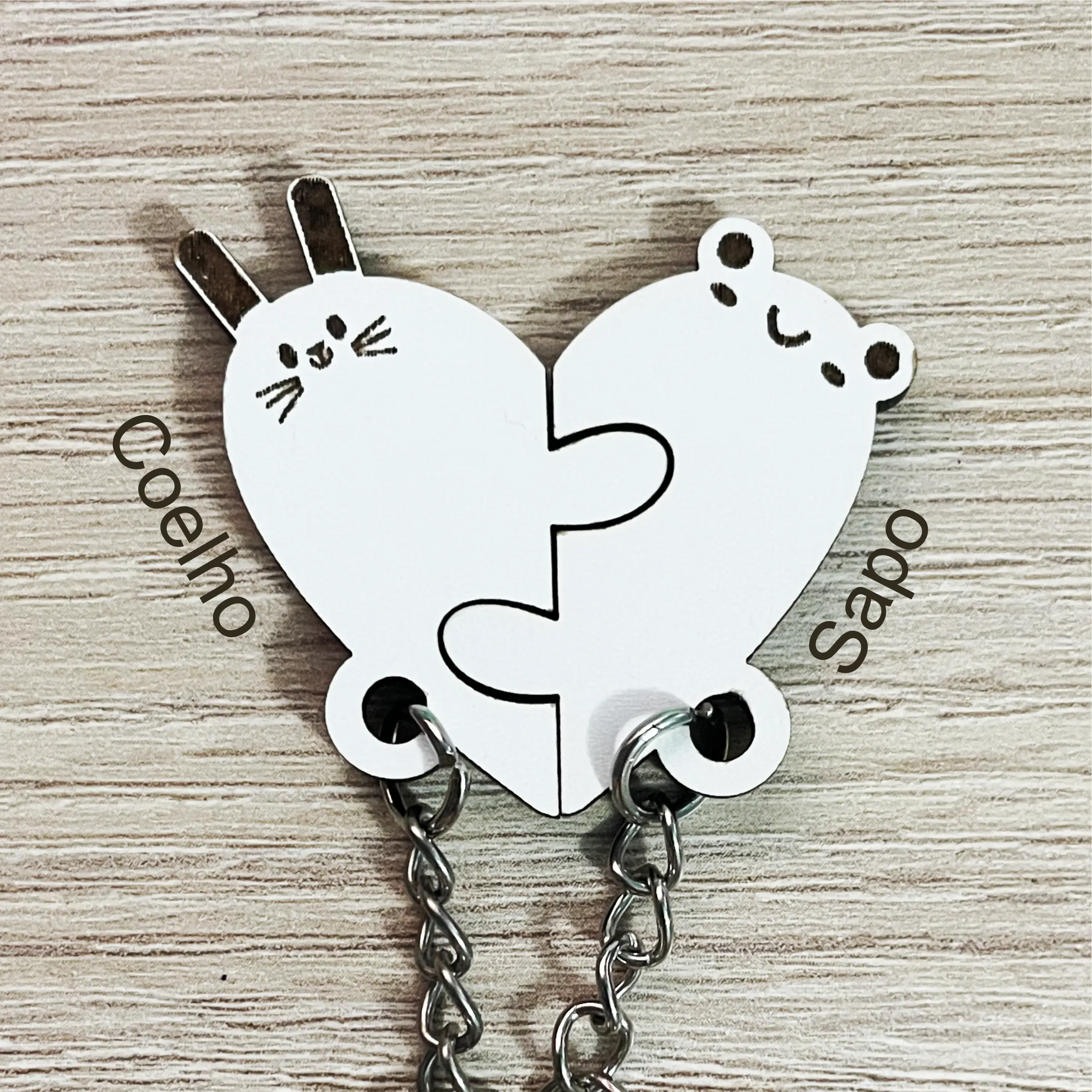 Porta-Chaves animais para casal - Lojinha Portuguesa