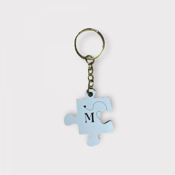 Conjunto de dois porta-chaves com inicial