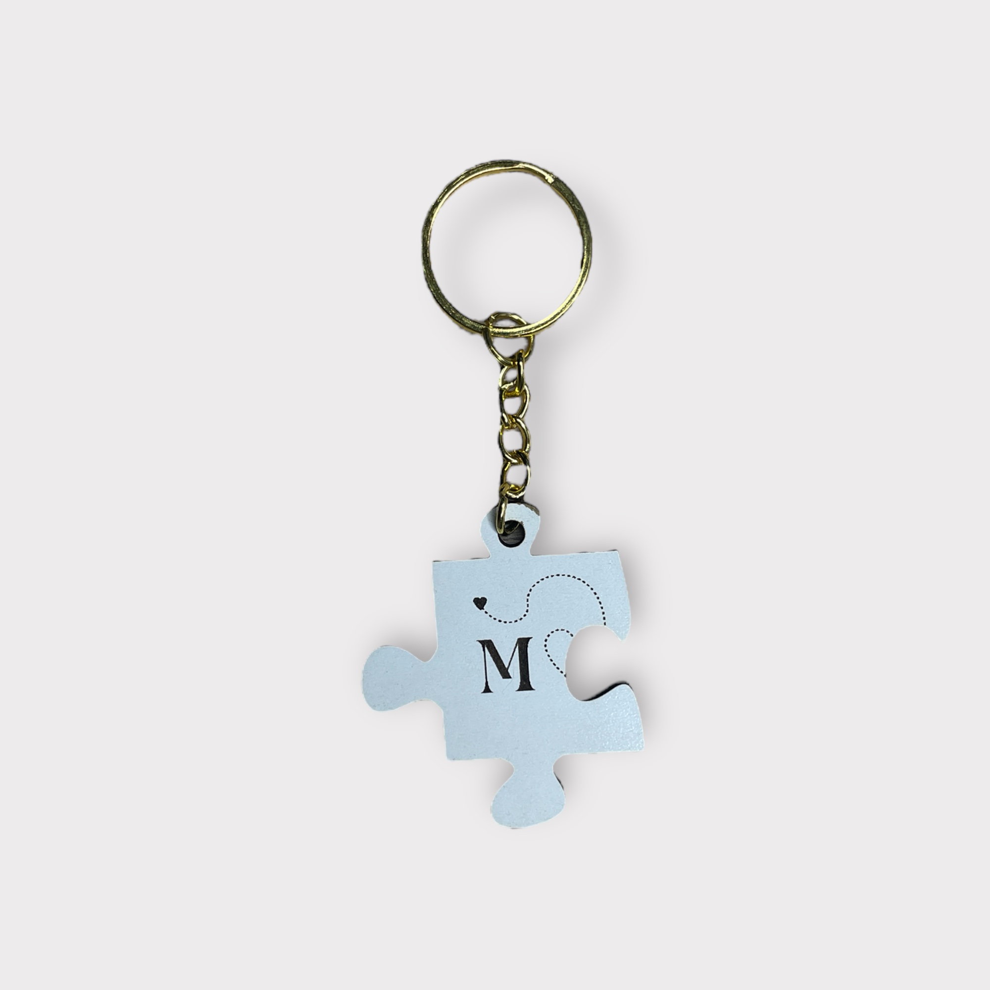 Conjunto de dois porta-chaves com inicial