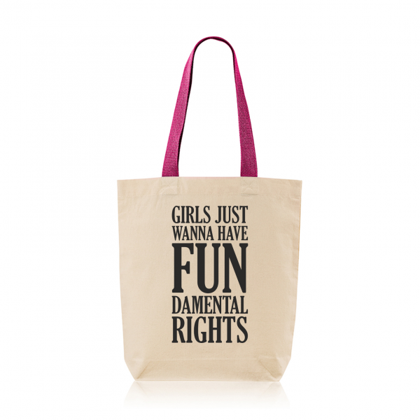 Saco de pano cru - Girls Just Wanna Have Fundamental Rights - Lojinha Portuguesa