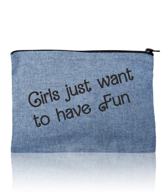 Bolsa pequena reciclada - Girls Just want to have FUn - Lojinha Portuguesa