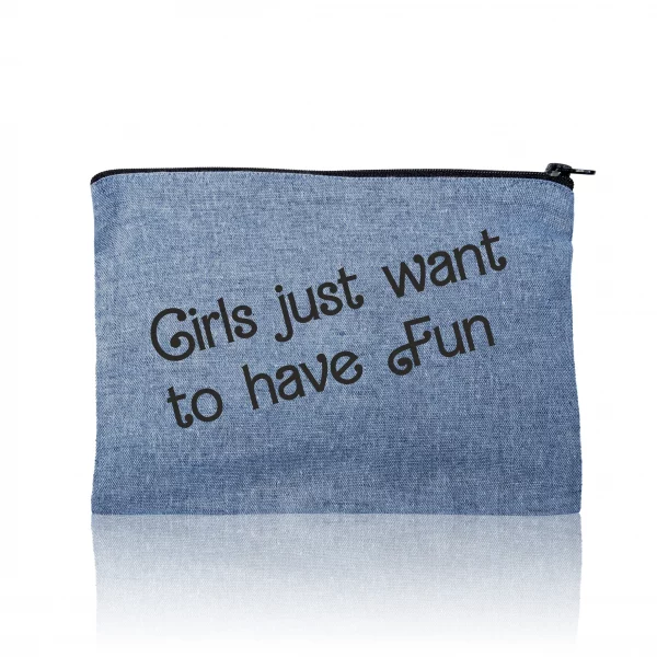 Bolsa pequena reciclada - Girls Just want to have FUn - Lojinha Portuguesa