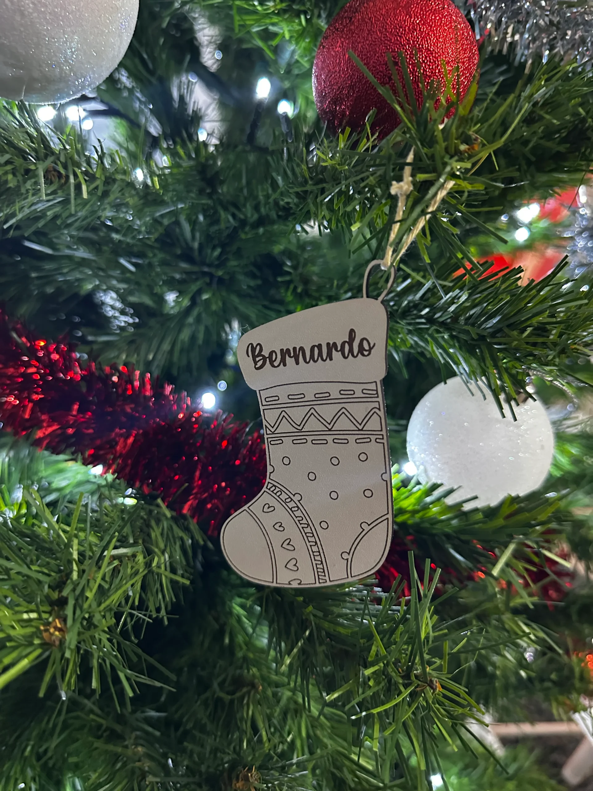Bolas de natal de MDF, personalizadas, Decoração natalícia - Lojinha Portuguesa