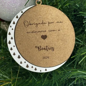 Bolas de natal de MDF, personalizadas, Decoração natalícia - Lojinha Portuguesa