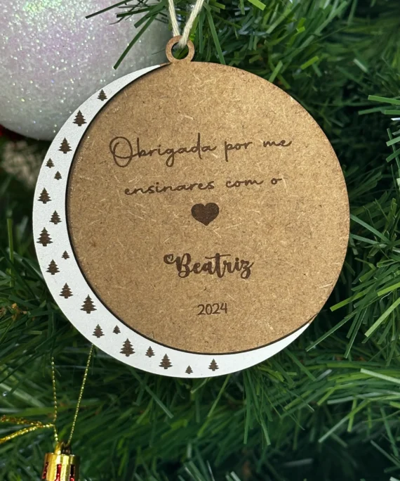 Bolas de natal de MDF, personalizadas, Decoração natalícia - Lojinha Portuguesa