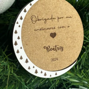 Bolas de natal de MDF, personalizadas, Decoração natalícia - Lojinha Portuguesa