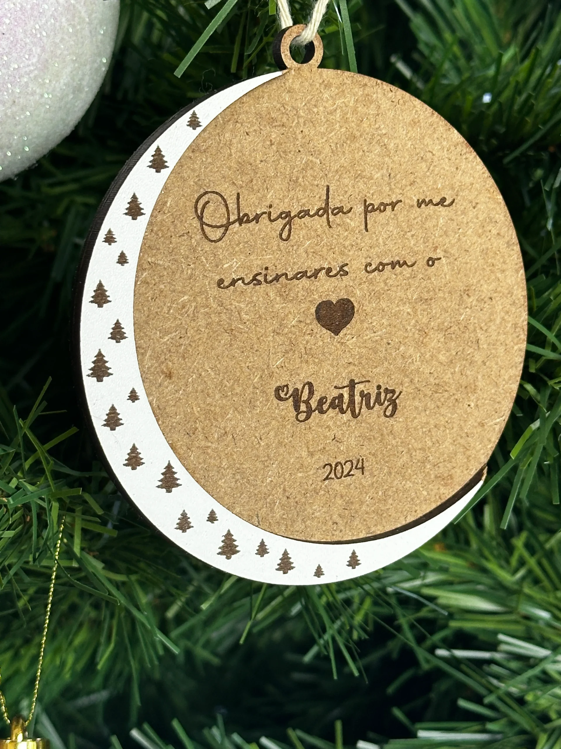 Bolas de natal de MDF, personalizadas, Decoração natalícia - Lojinha Portuguesa