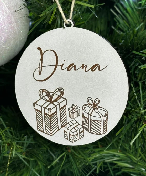 Bolas de natal de MDF, personalizadas, Decoração natalícia - Lojinha Portuguesa