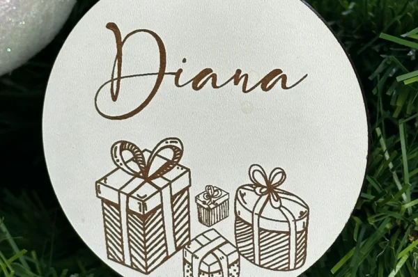 Bolas de natal de MDF, personalizadas, Decoração natalícia - Lojinha Portuguesa