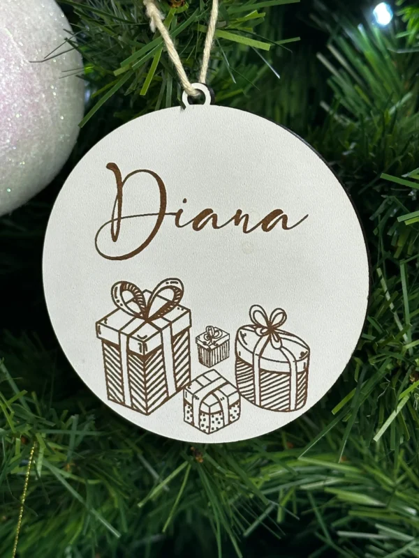 Bolas de natal de MDF, personalizadas, Decoração natalícia - Lojinha Portuguesa