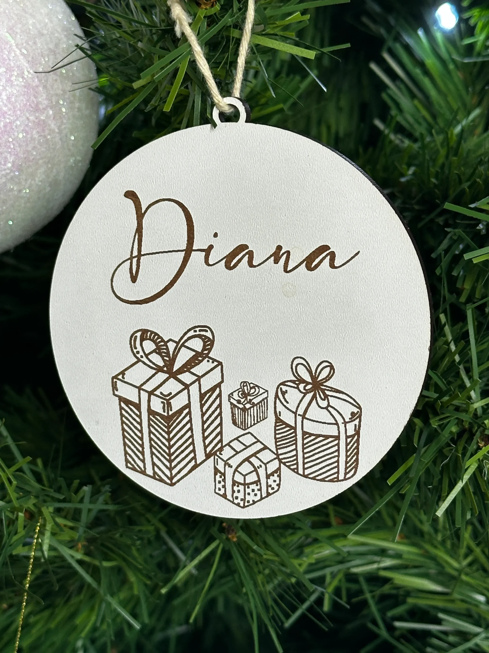 Bolas de natal de MDF, personalizadas, Decoração natalícia - Lojinha Portuguesa
