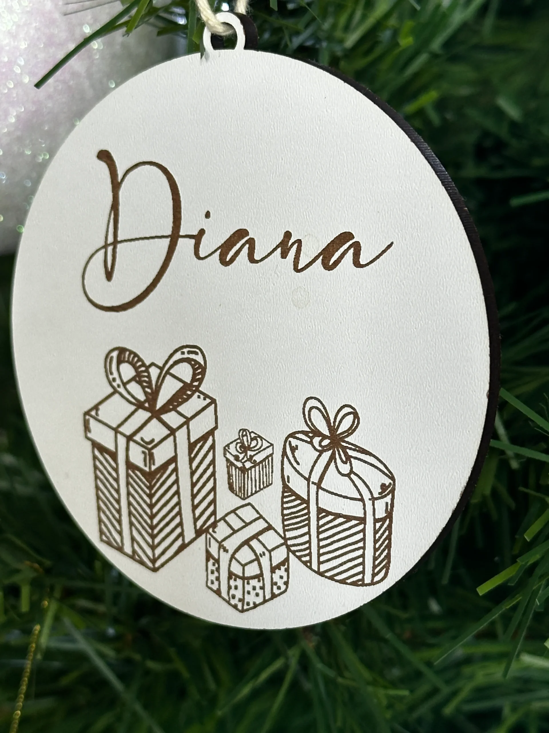 Bolas de natal de MDF, personalizadas, Decoração natalícia - Lojinha Portuguesa