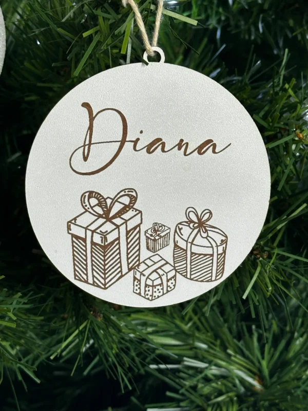 Bolas de natal de MDF, personalizadas, Decoração natalícia - Lojinha Portuguesa