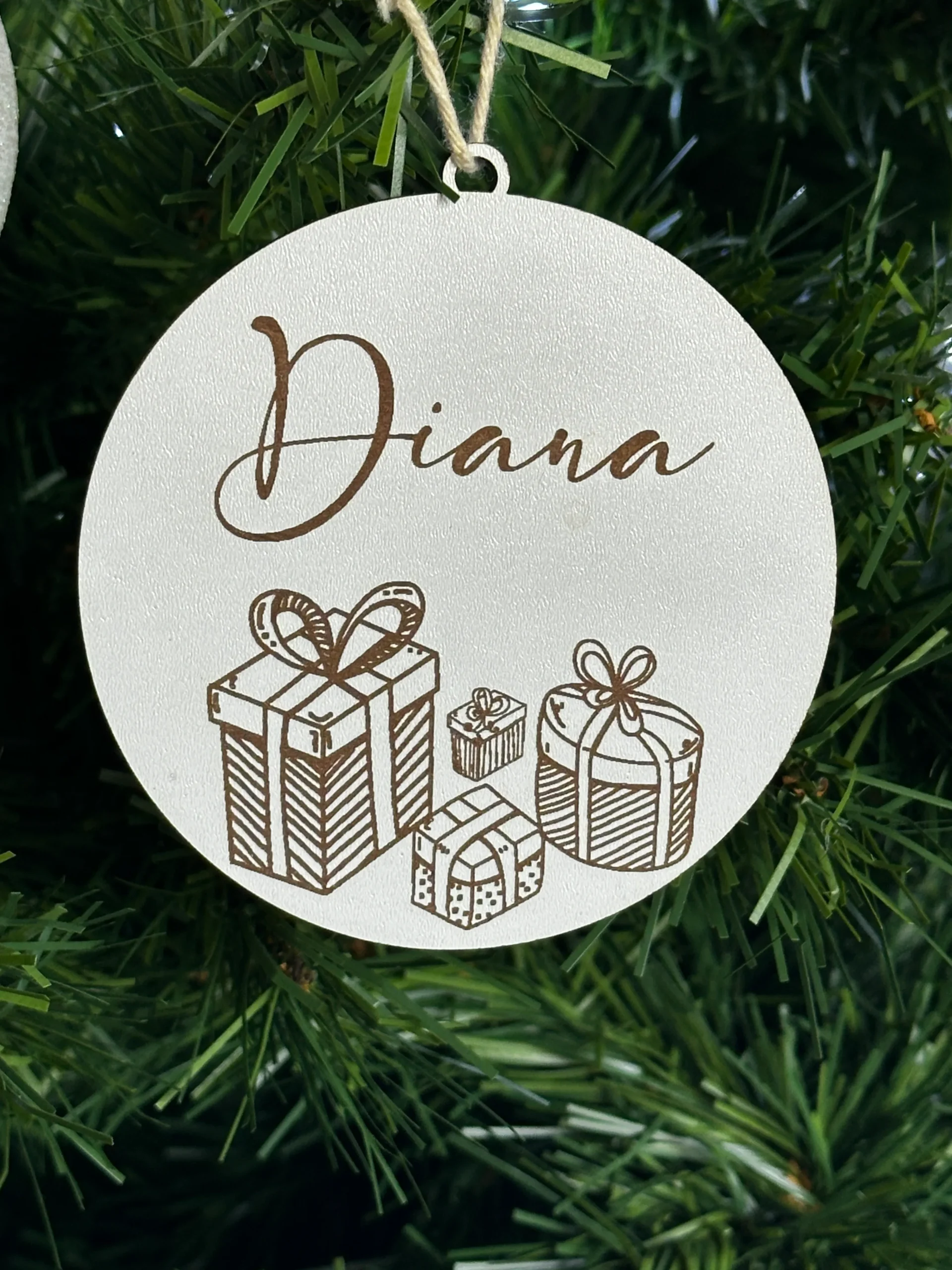 Bolas de natal de MDF, personalizadas, Decoração natalícia - Lojinha Portuguesa