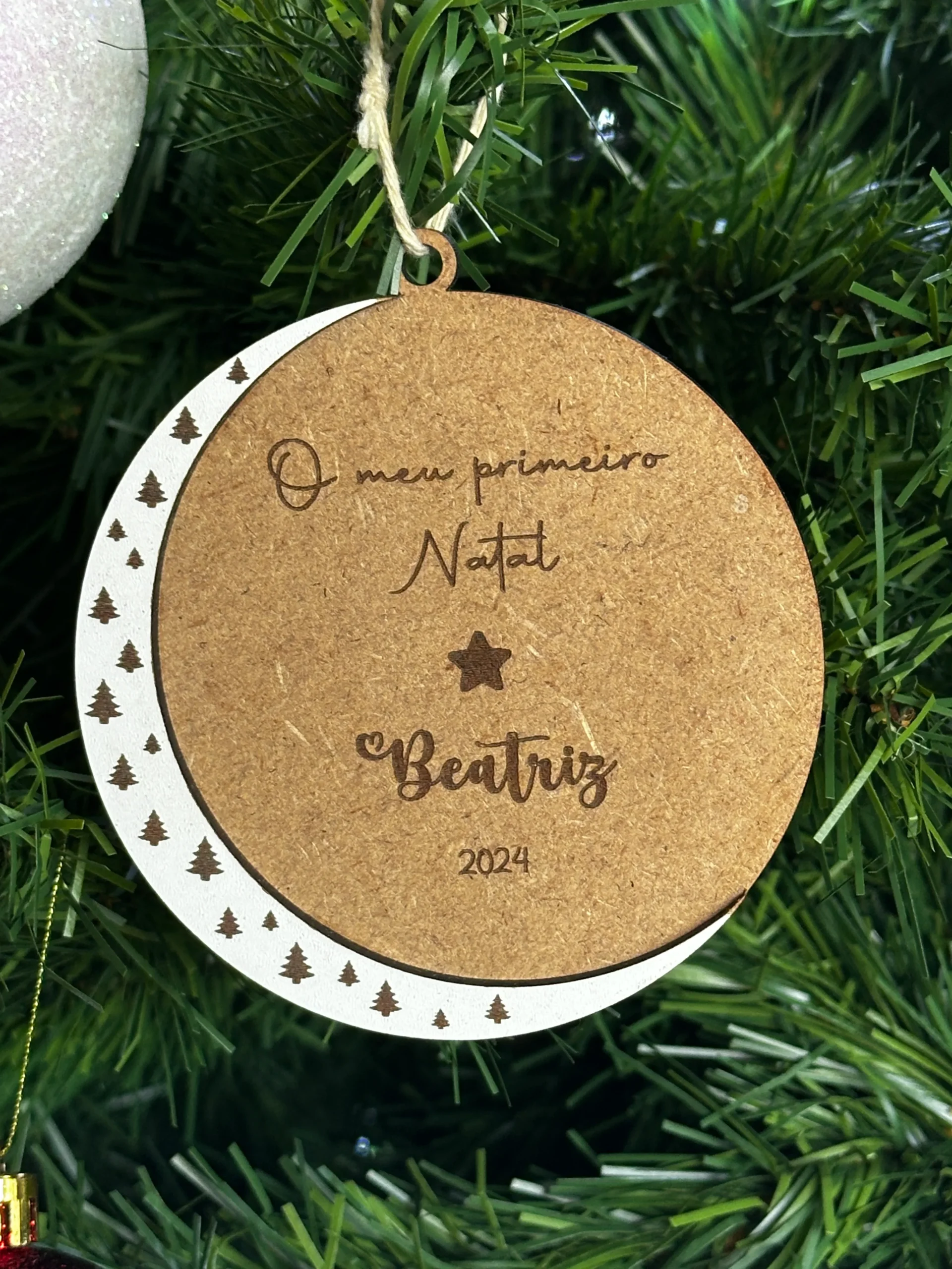 Bolas de natal de MDF, personalizadas, Decoração natalícia - Lojinha Portuguesa