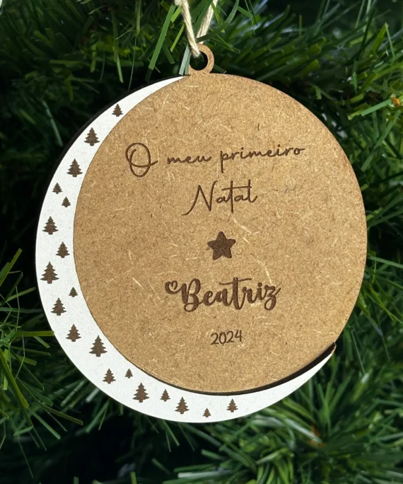 Bolas de natal de MDF, personalizadas, Decoração natalícia - Lojinha Portuguesa