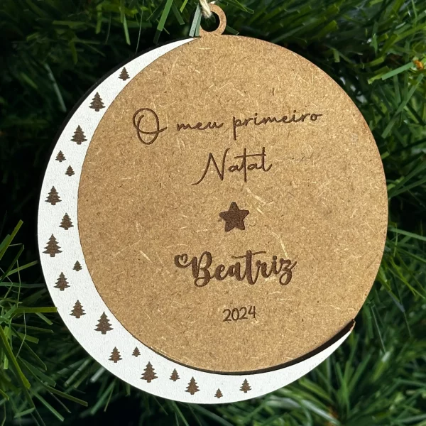 Bolas de natal de MDF, personalizadas, Decoração natalícia - Lojinha Portuguesa
