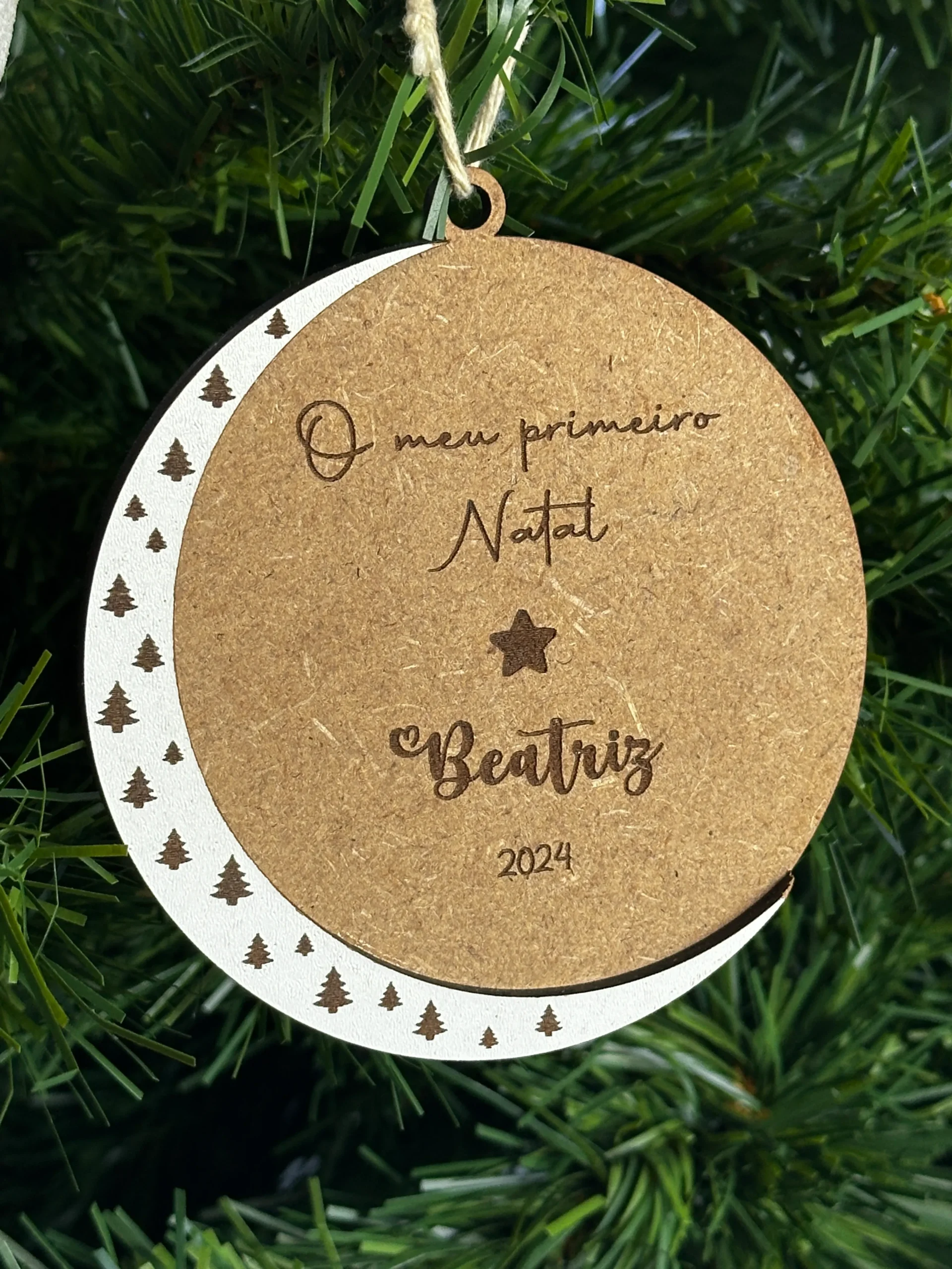 Bolas de natal de MDF, personalizadas, Decoração natalícia - Lojinha Portuguesa
