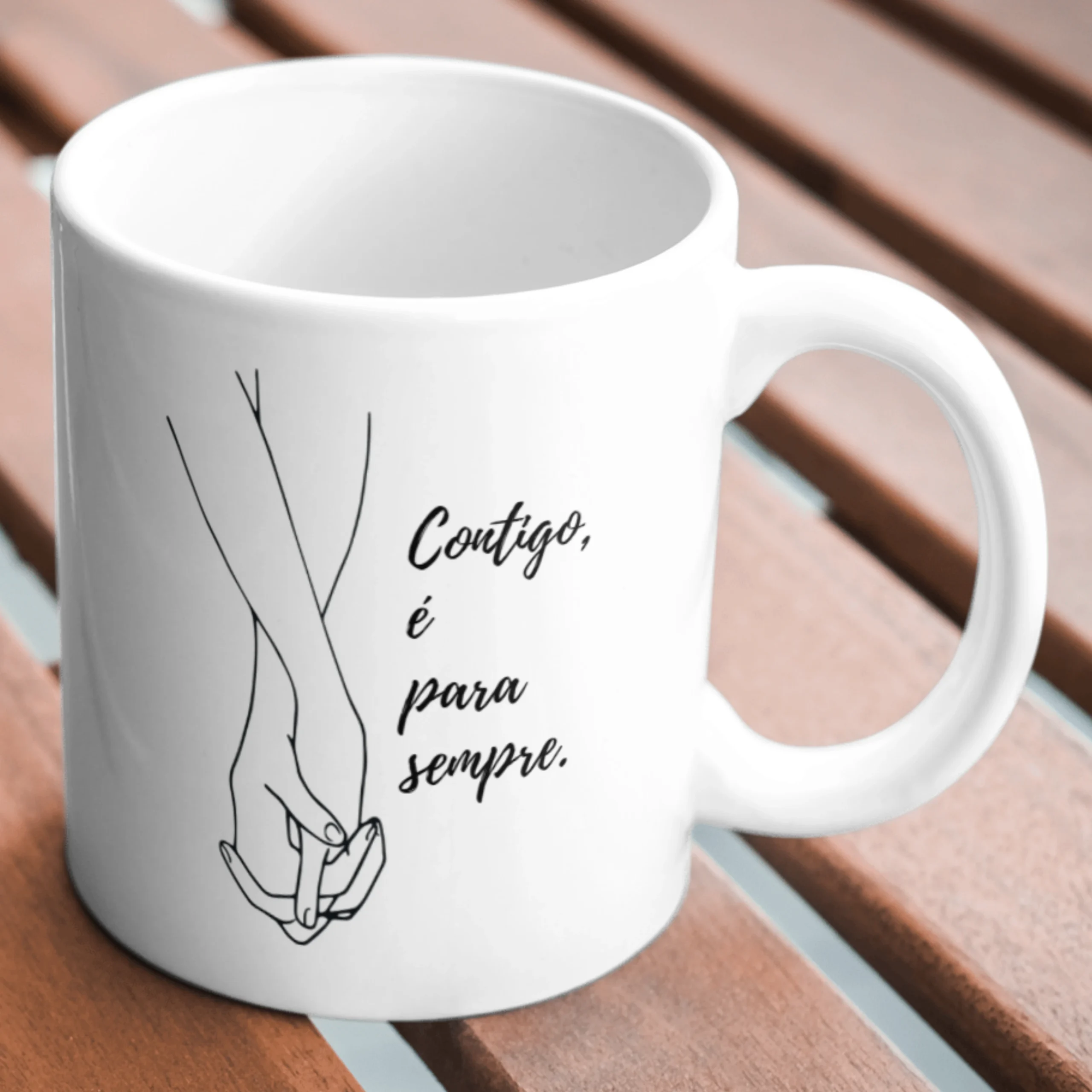 Caneca "Contigo, é para sempre"