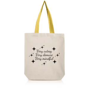 Saco de pano very demure dia dos namorados