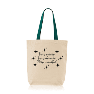 Saco de pano very demure dia dos namorados