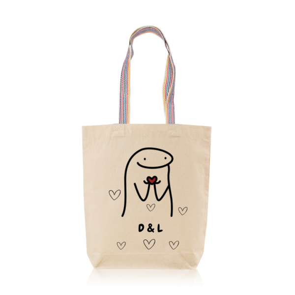 Saco de pano personalizado dia dos namorados