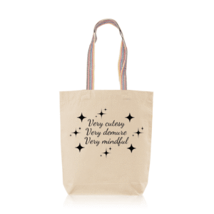 Saco de pano very demure dia dos namorados