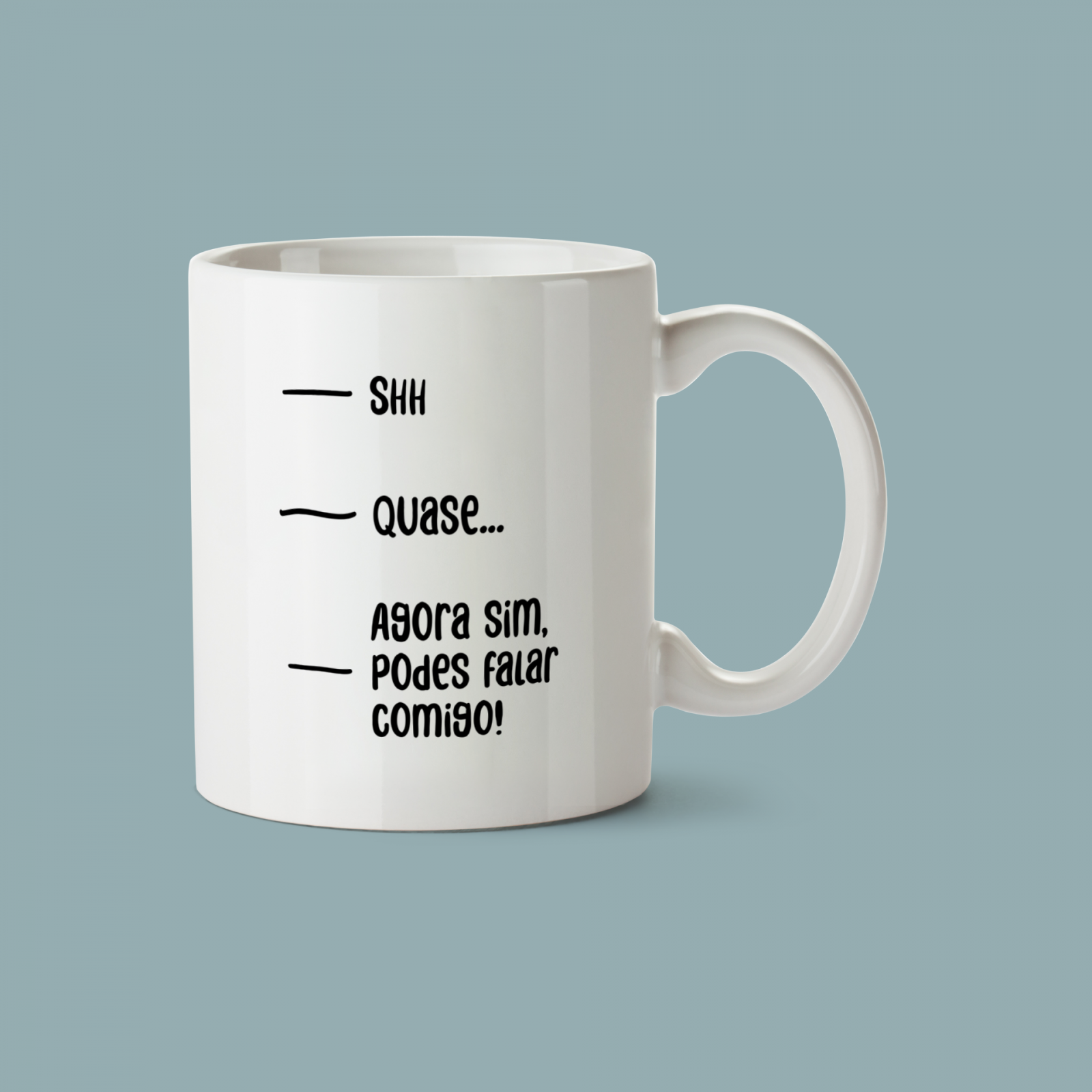 Caneca "Shh..." 1 Caneca Shh.. ta quase