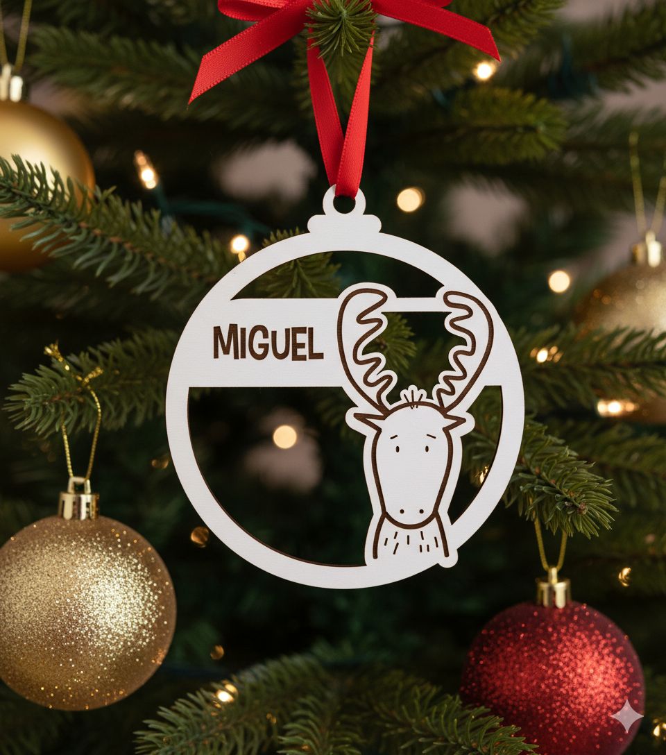 Bola de natal personalizada Alce