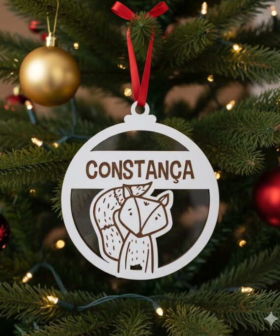 Bola de natal personalizada Guaxinim