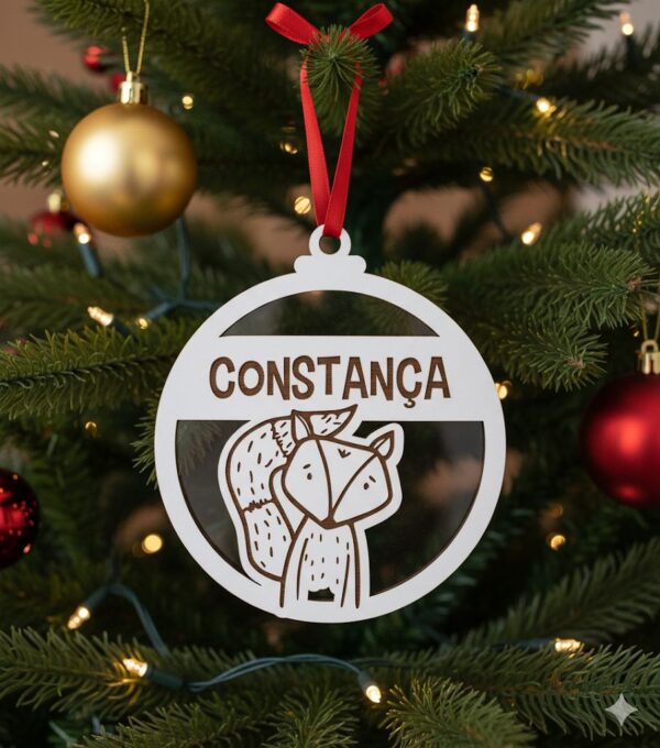 Bola de natal personalizada Guaxinim