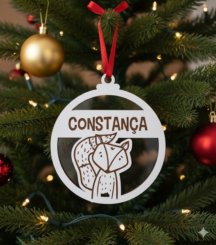Bola de natal personalizada Guaxinim