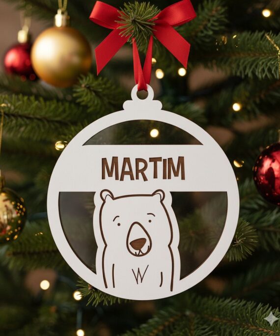 Bola de natal personalizada Urso