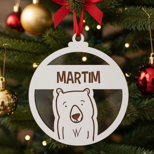 Bola de natal personalizada Urso